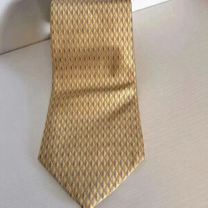 Umberto Bossi Silk Tie Yellow Gold Blue